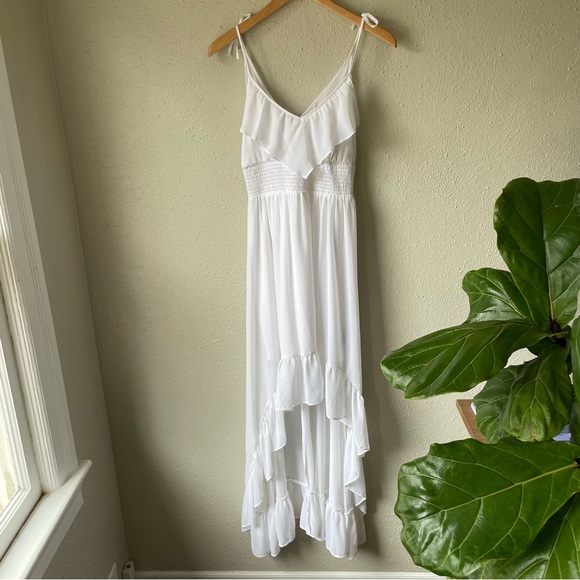 Guess Dresses Guess High Low Maxi Dress White Xsmall Poshmark